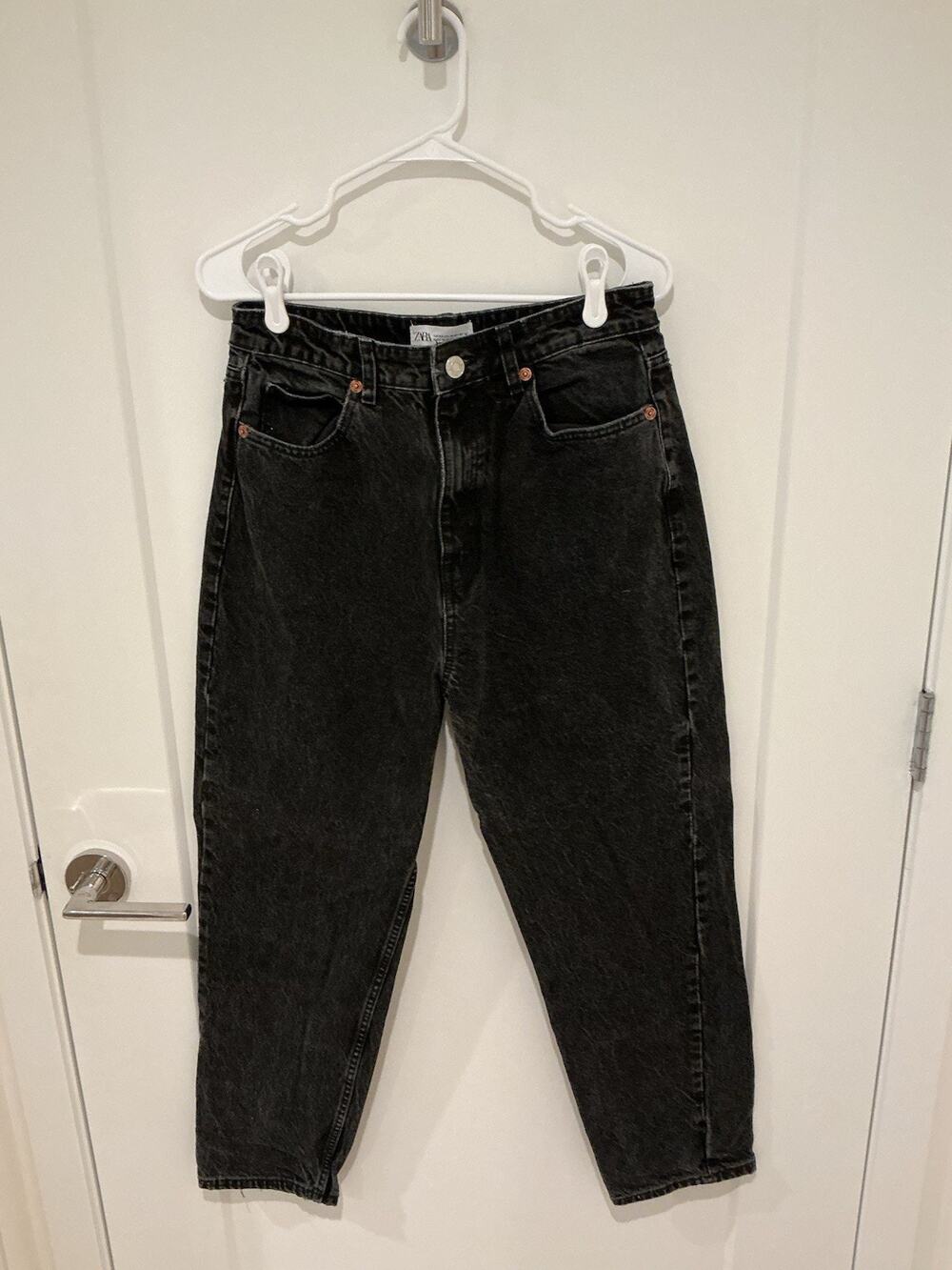 ZARA (2 Pair for 1 Low Price) Women’s Black Jeans High Rise Straight Leg Size 10